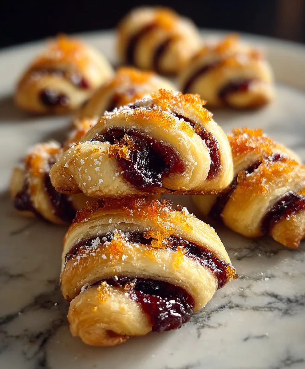 Cranberry Orange Rugelach-Festive Holiday Cookies