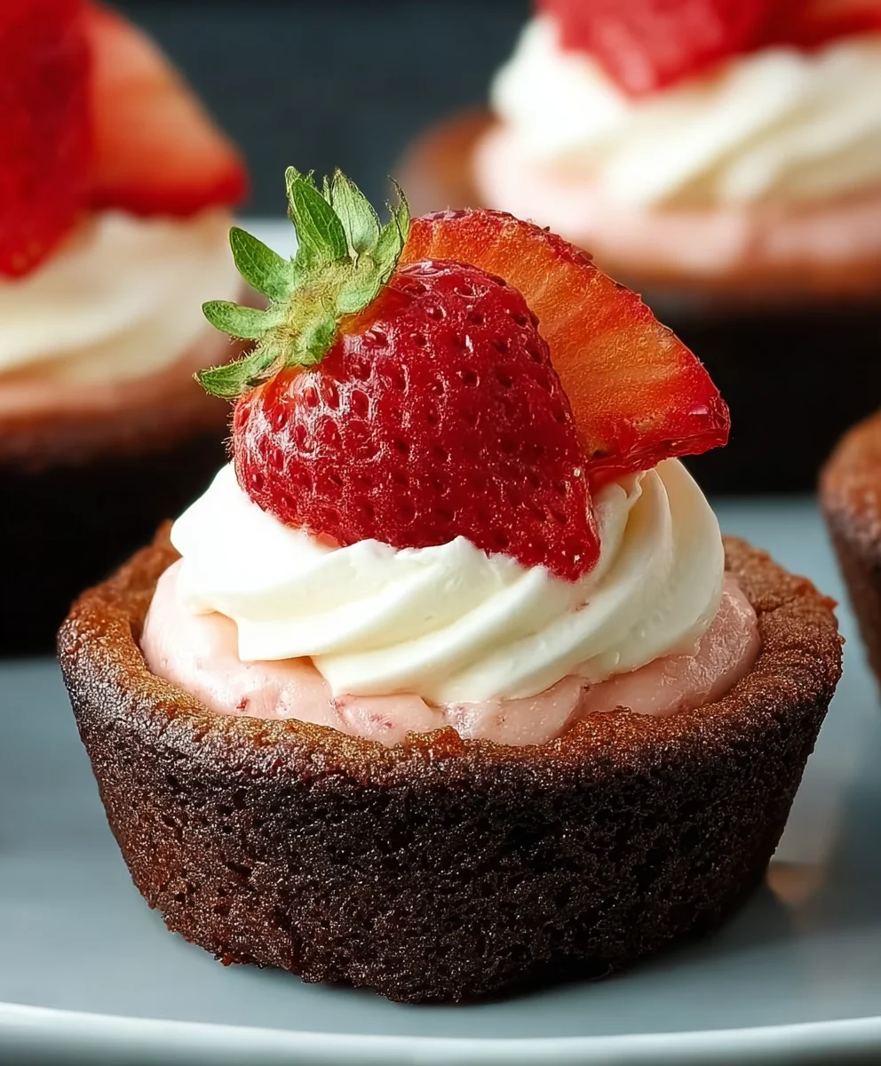 Strawberry Cheesecake Cookies-Easy Dessert Cups