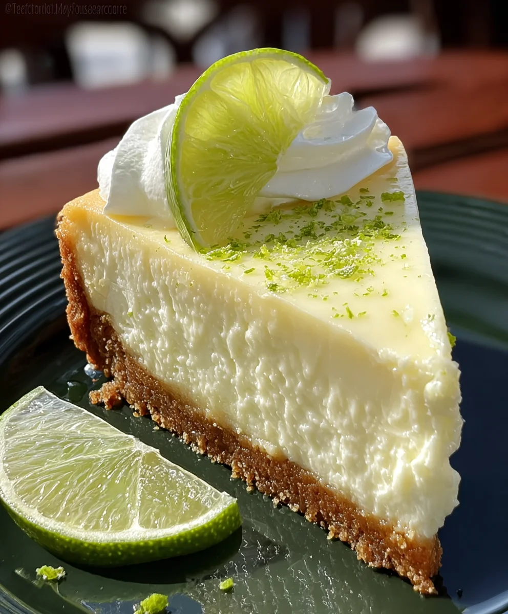 Key Lime Cheesecake Recipe-Tangy & Creamy Dessert