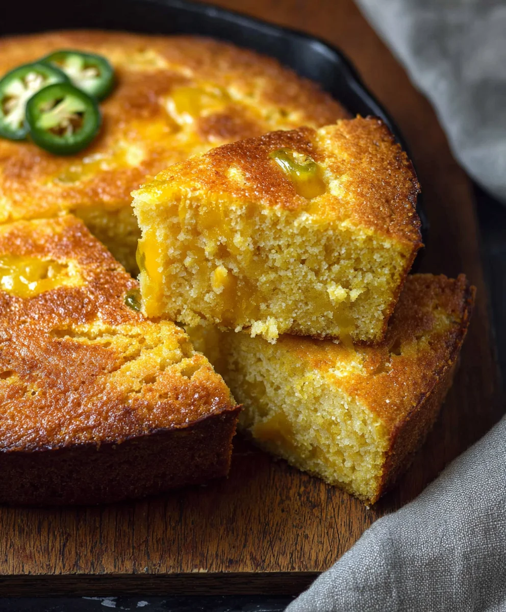 Spicy Jalapeno Cheddar Cornbread Recipe