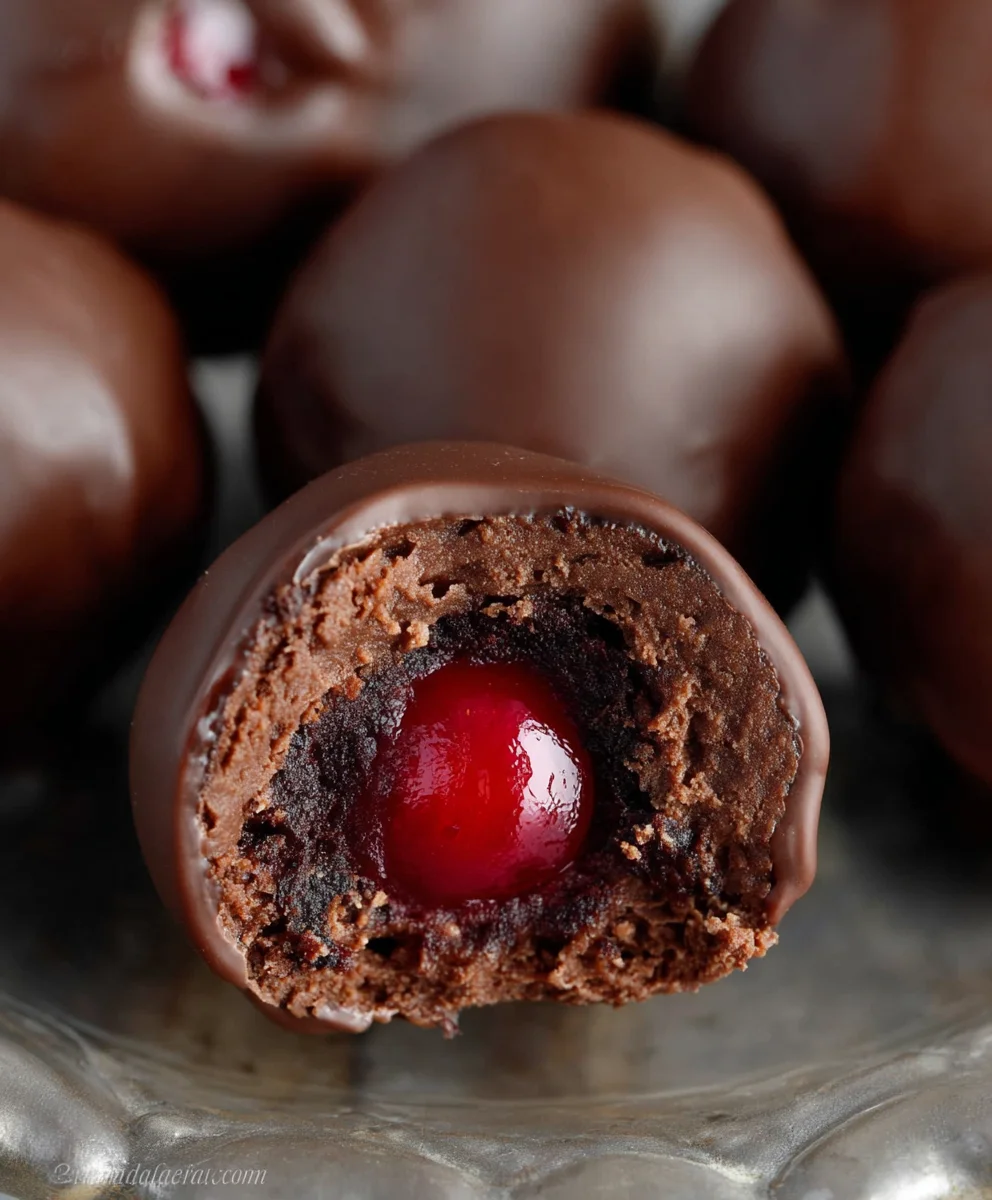 Chocolate Cherry Brownie Bombs-Decadent Delight