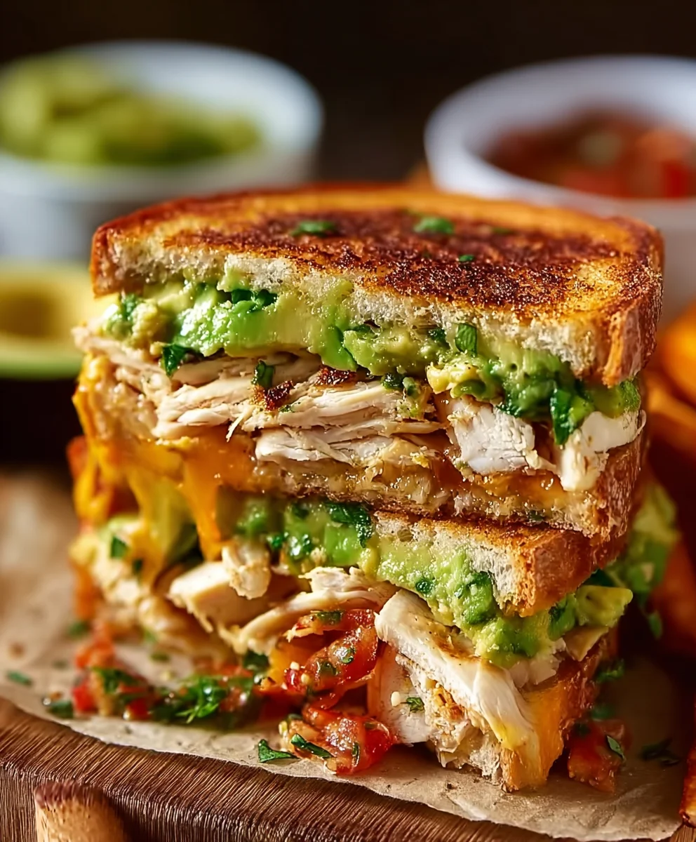 Easy Chicken Avocado Melt Sandwich Recipe