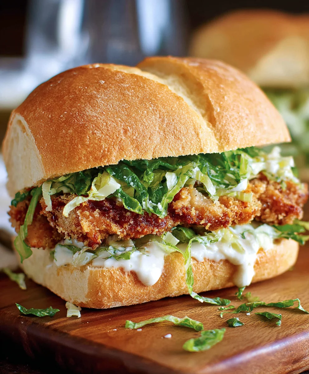 Crispy Chicken Caesar Sandwich- Easy & Delicious
