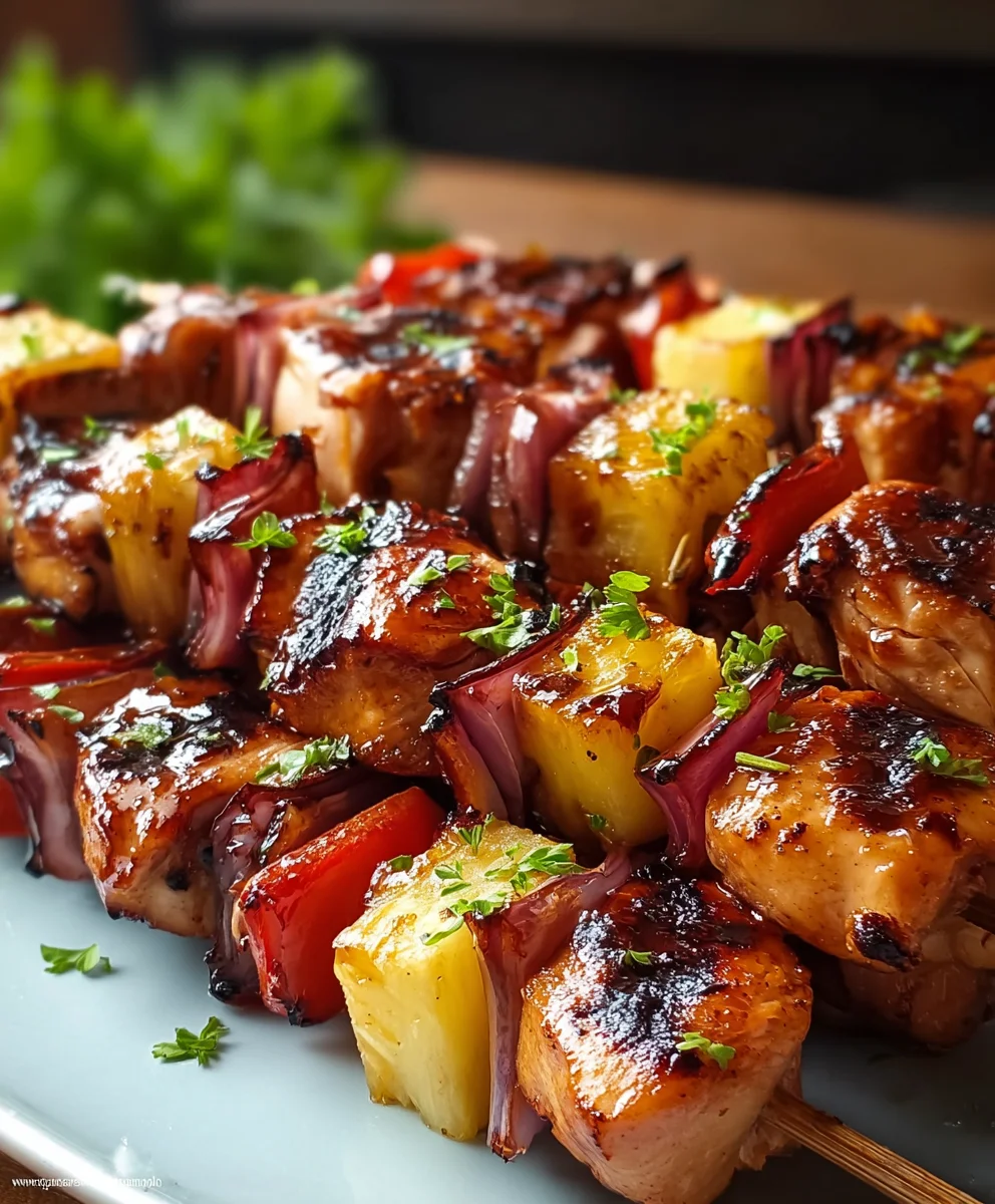 Hawaiian Beef Kebabs - Juicy Tropical Flavor