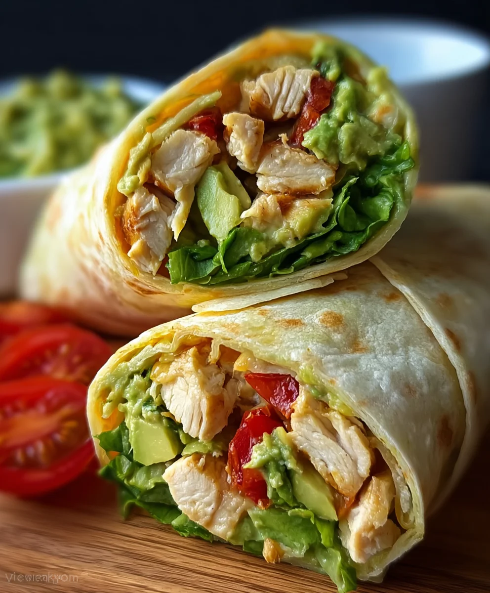 Easy Avocado Chicken Wrap Recipe- Quick Lunch Idea