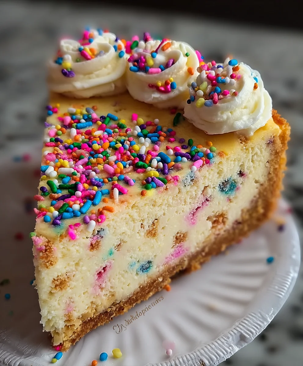 Funfetti Cookie Cheesecake- Easy Dessert Recipe