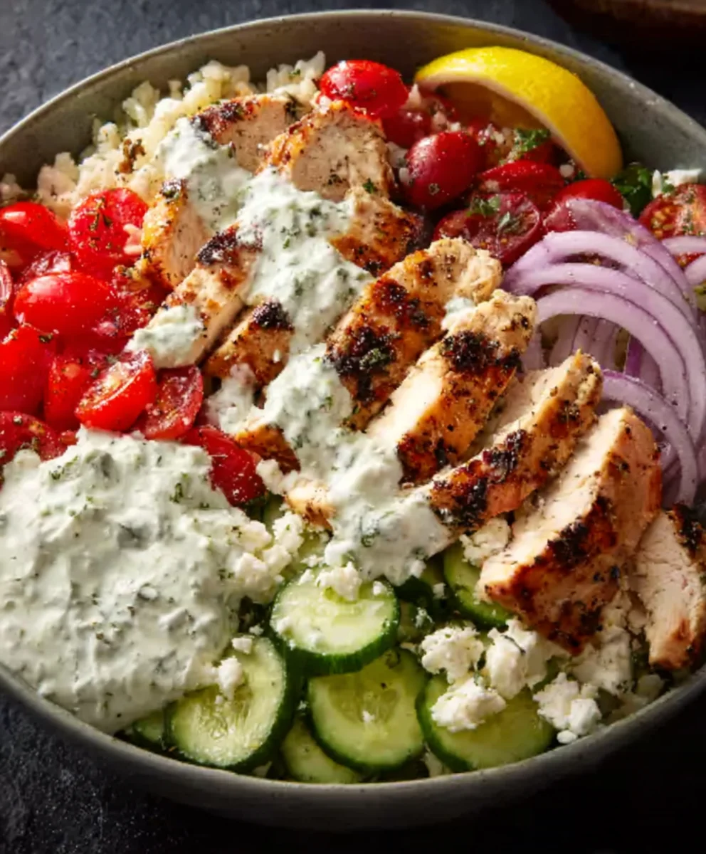 Easy Greek Chicken Bowls- Flavorful Mediterranean Meal