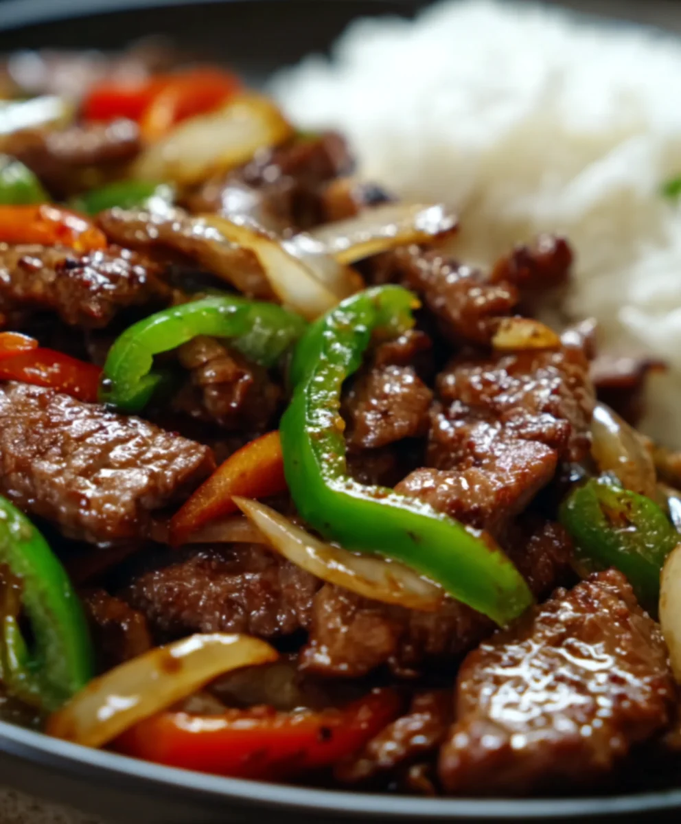 Chinese Pepper Steak Recipe-Sizzling Beef & Onions