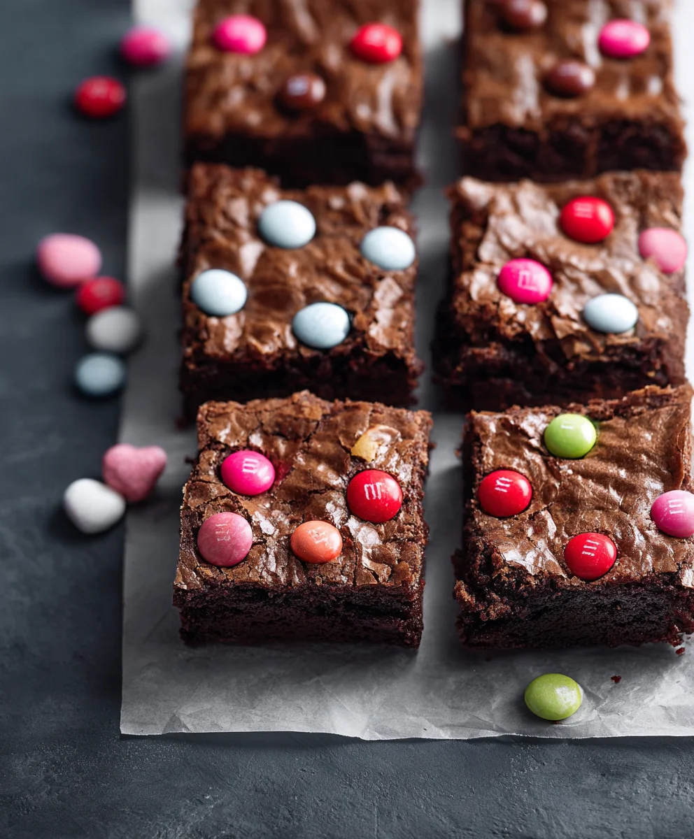Easy M&M Brownies - Deliciously Chewy Treat