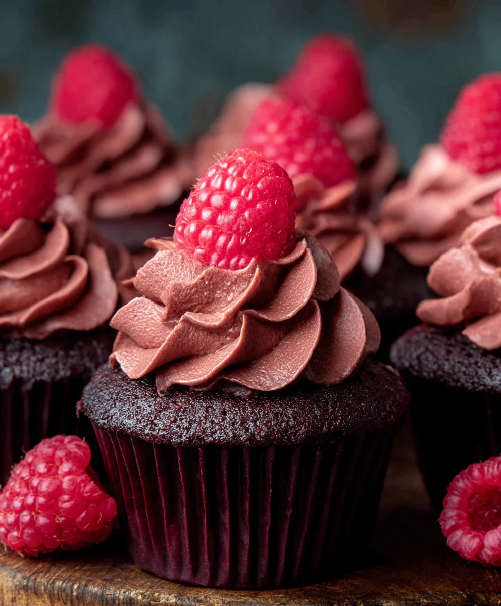 Decadent Chocolate Raspberry Cupcakes-Easy Recipe
