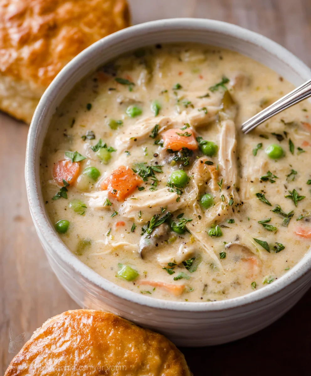 Chicken Pot Pie Soup - Comfort Food Classic Recipe