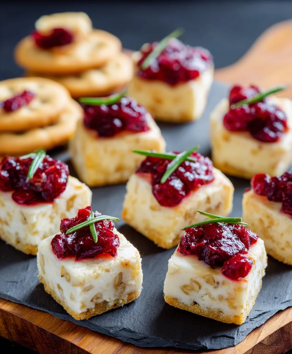 No-Bake Cranberry Brie Bites Easy Appetizer