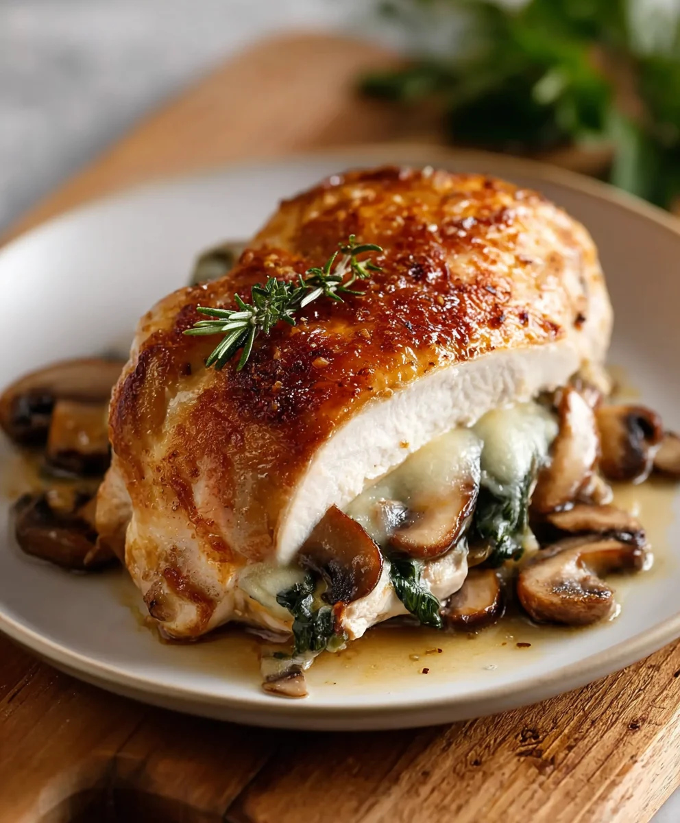 Easy Mushroom Stuffed Chicken Breast Recipe