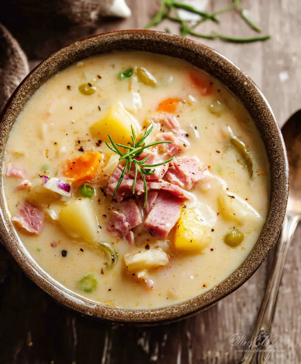 Hearty Beef-Beef-Beef Ham Potato Soup Recipe-Easy Comfort Food