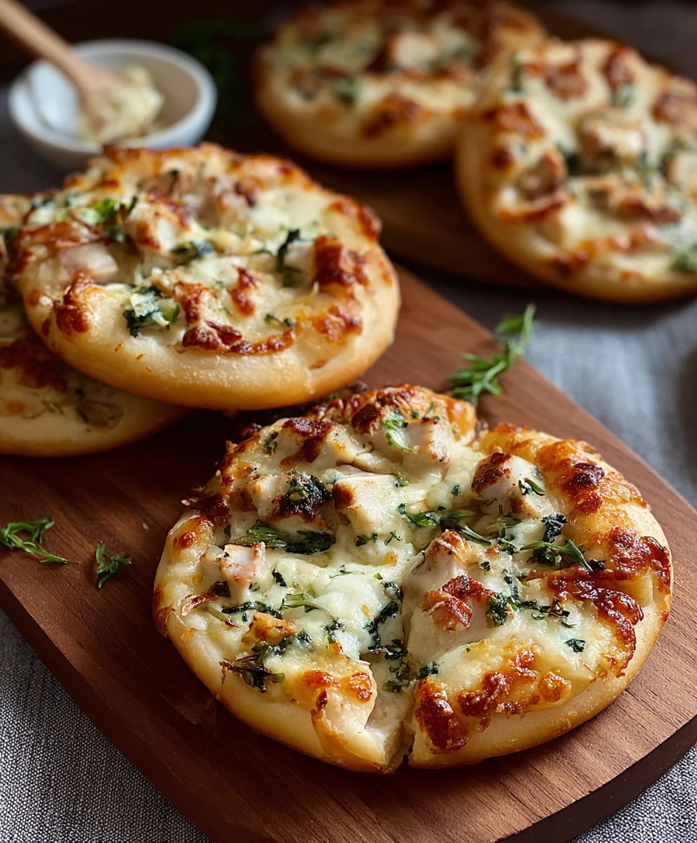 Mini Stuffed Alfredo Pizzas Delicious & Easy Recipe