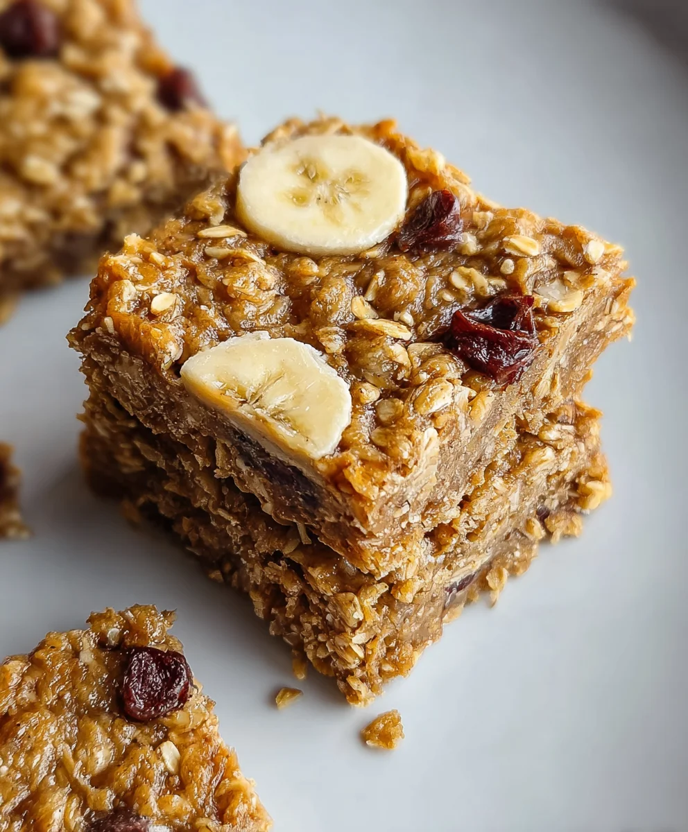 Easy Banana Oat Bars - Healthy Snack Idea