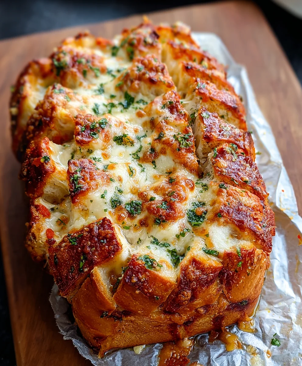 Cheesy Pull Apart Pizza Bread-Easy Party Appetizer