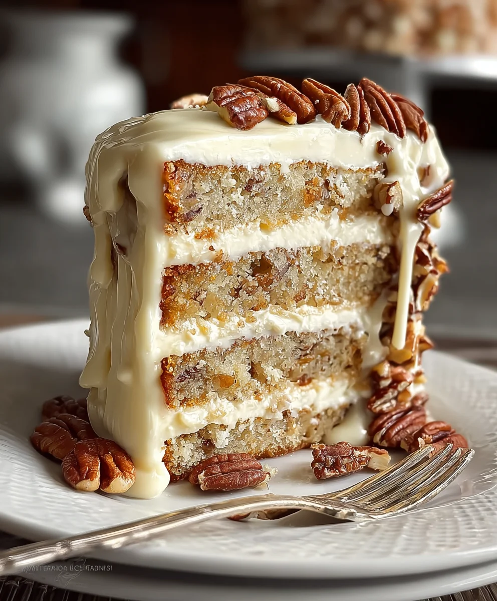 White Chocolate Pecan Cake- Decadent Layered Treat