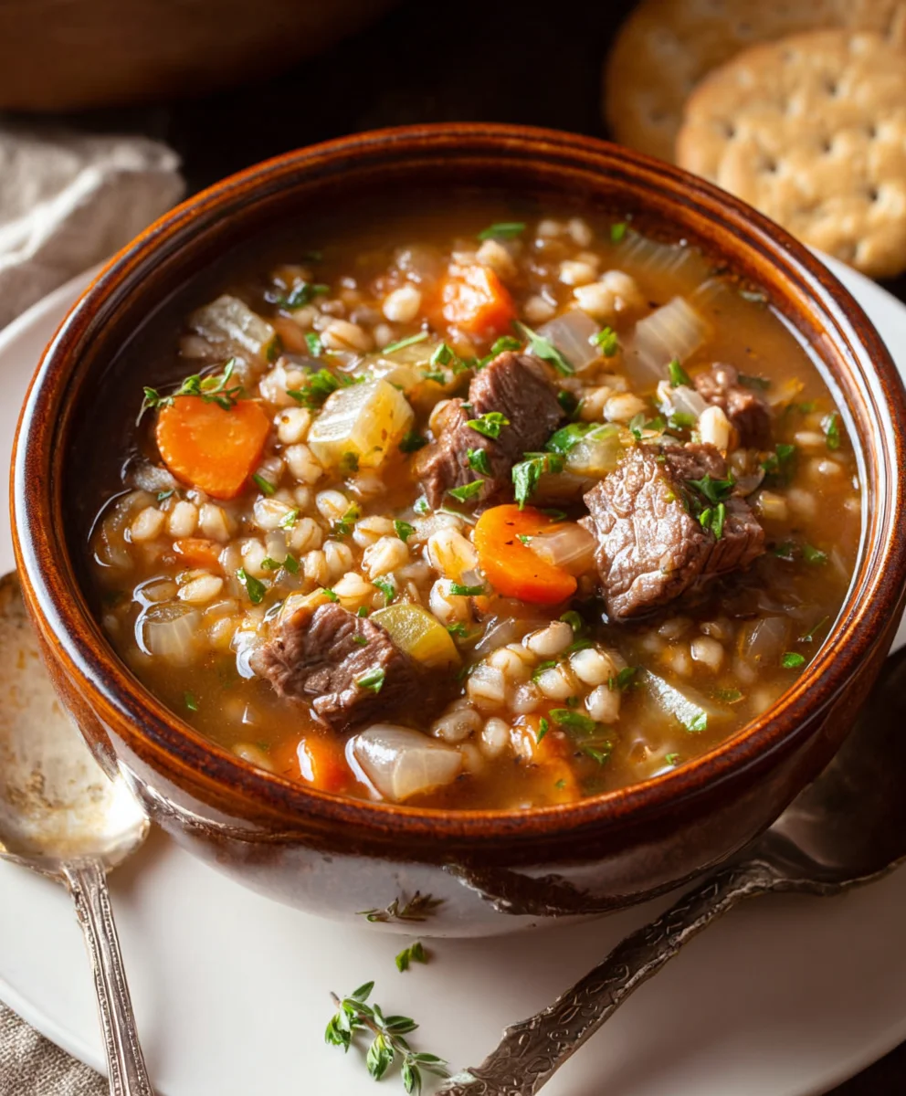 Hearty Beef Barley Soup Recipe - Cozy & Delicious