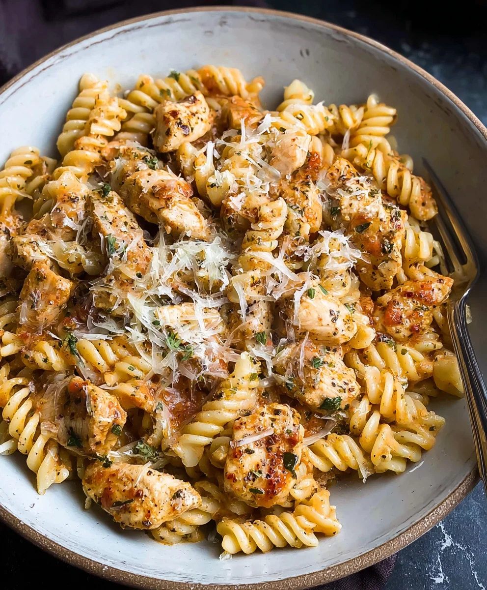 Healthy Garlic Parmesan Chicken Pasta Recipe