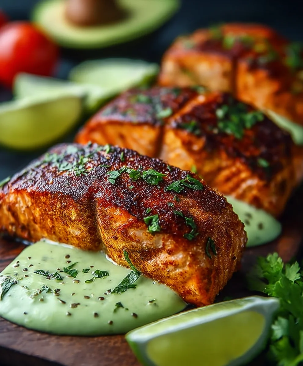 Cajun Salmon Avocado Lime Healthy Recipe