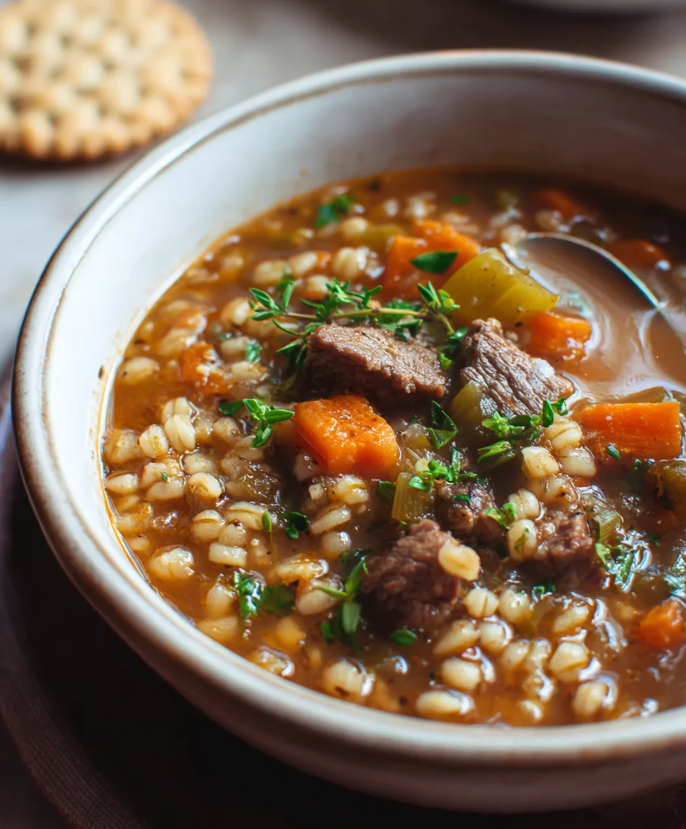 Hearty Beef Barley Soup Recipe - Cozy & Delicious