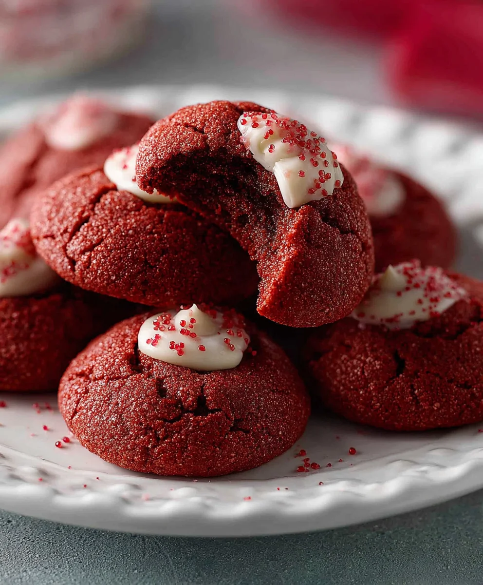 Hershey's Red Velvet Blossoms-Easy Holiday Cookies