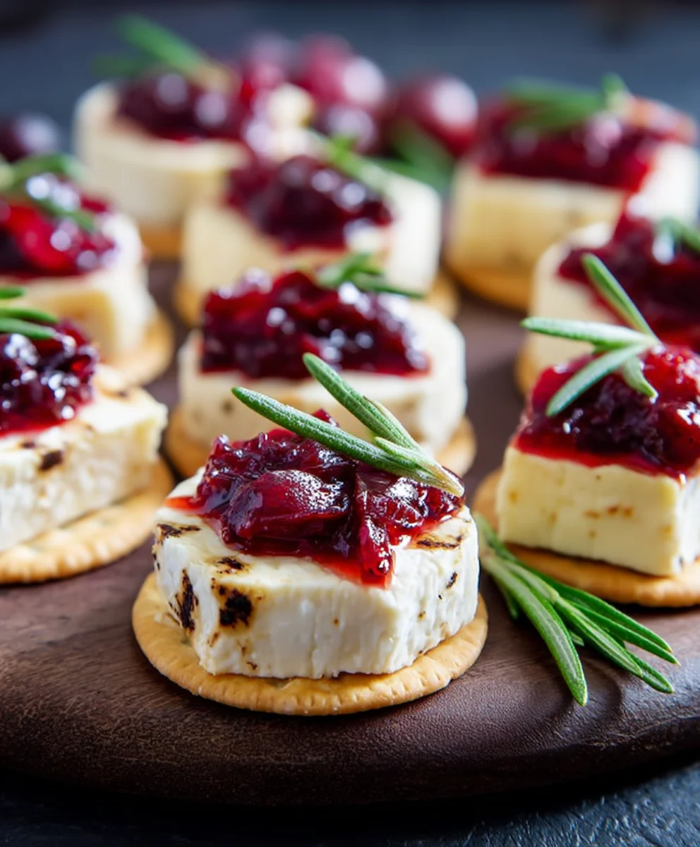 No-Bake Cranberry Brie Bites Easy Appetizer