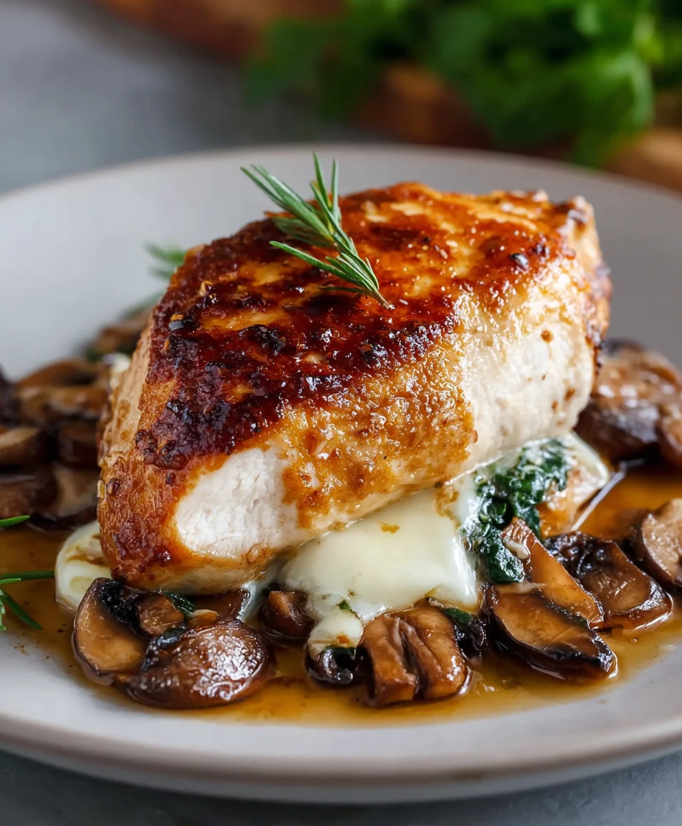 Easy Mushroom Stuffed Chicken Breast Recipe
