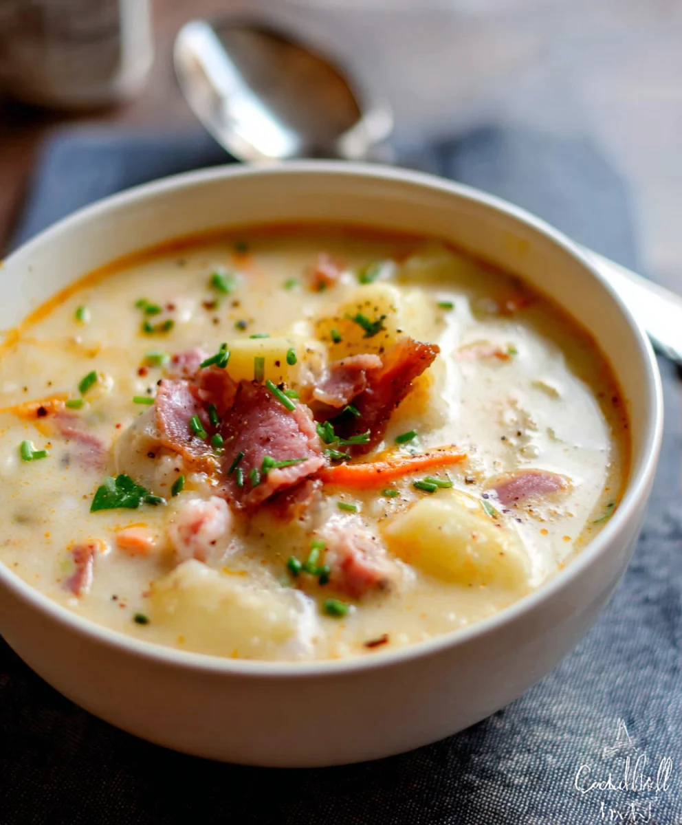 Hearty Beef-Beef-Beef Ham Potato Soup Recipe-Easy Comfort Food