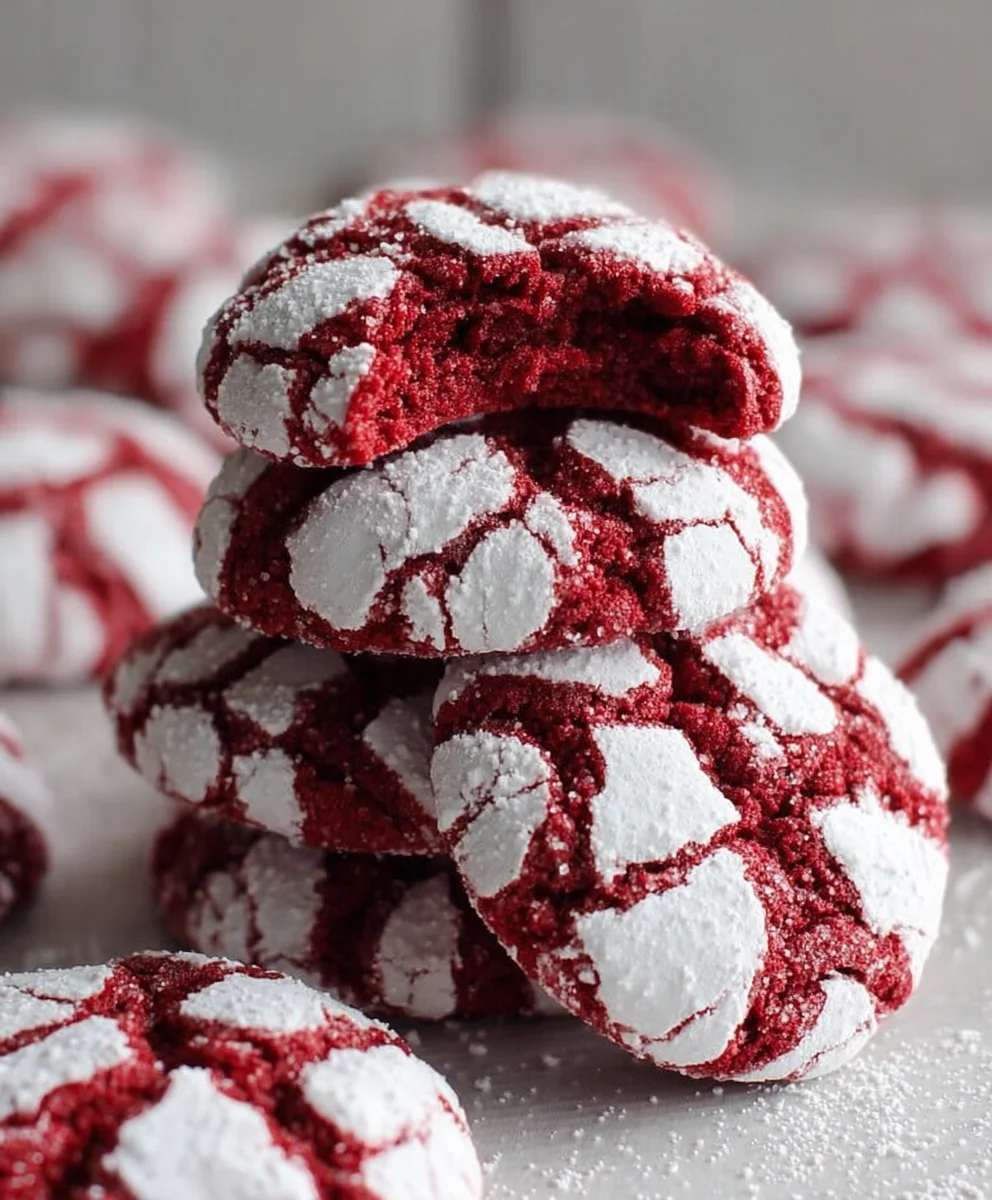 Red Velvet Crinkle Cookies - Easy & Delicious Recipe
