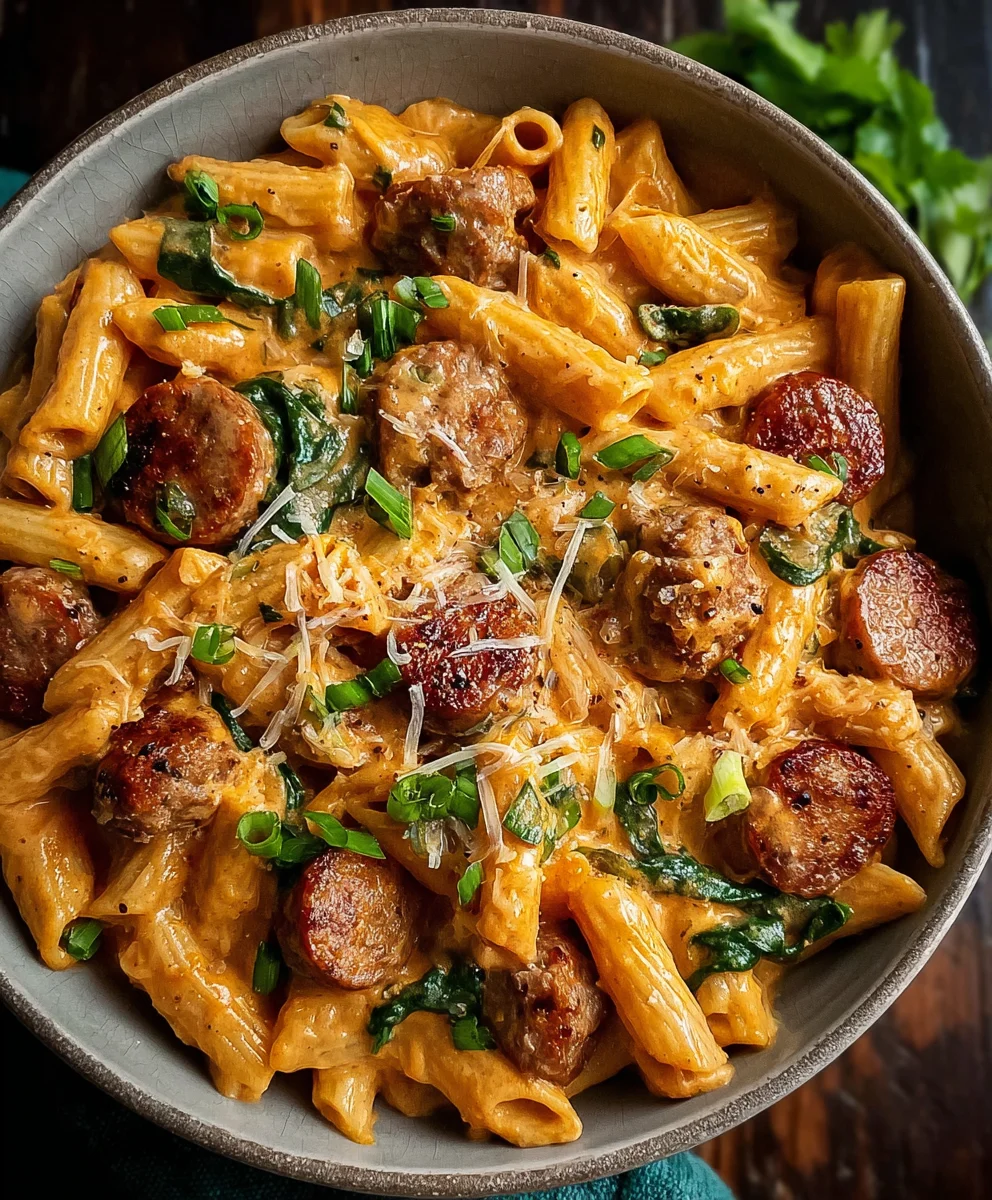 Creamy Cajun Sausage Pasta Quick Recipe Min