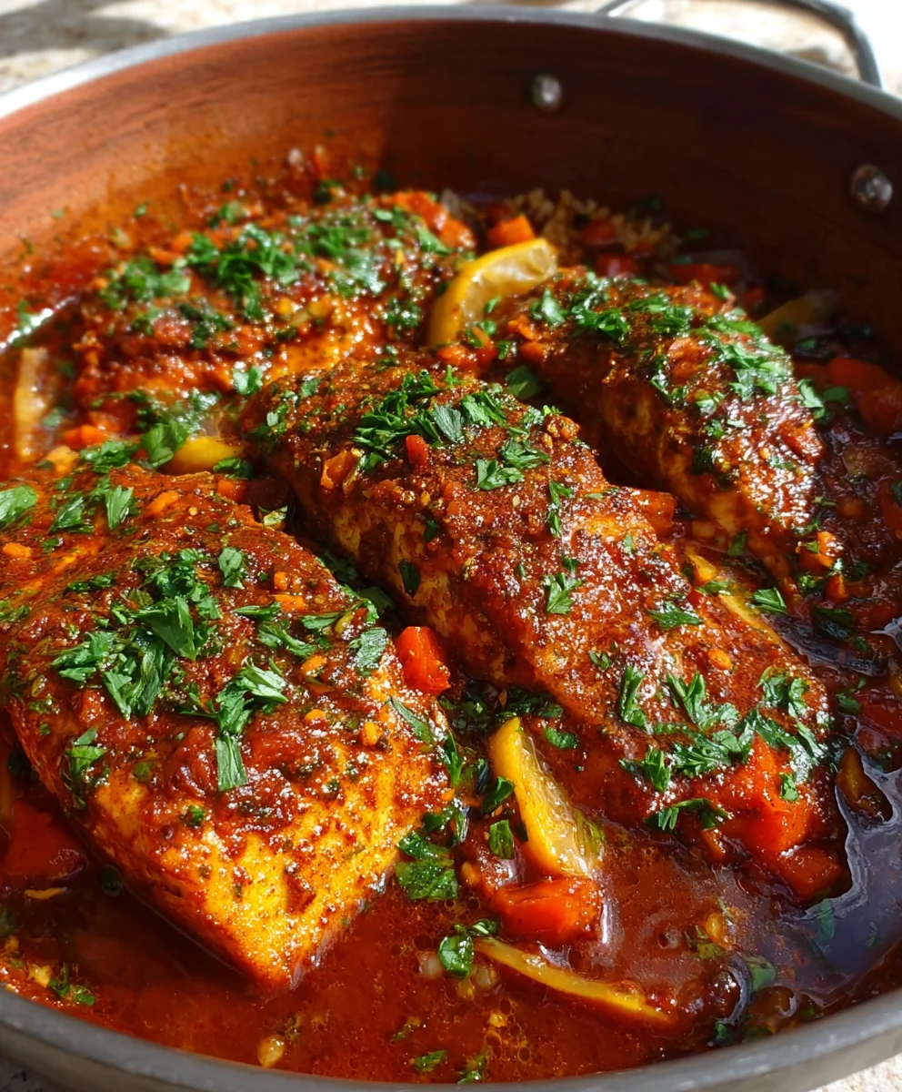 Spicy Moroccan Fish - Rich Sauce Recipe