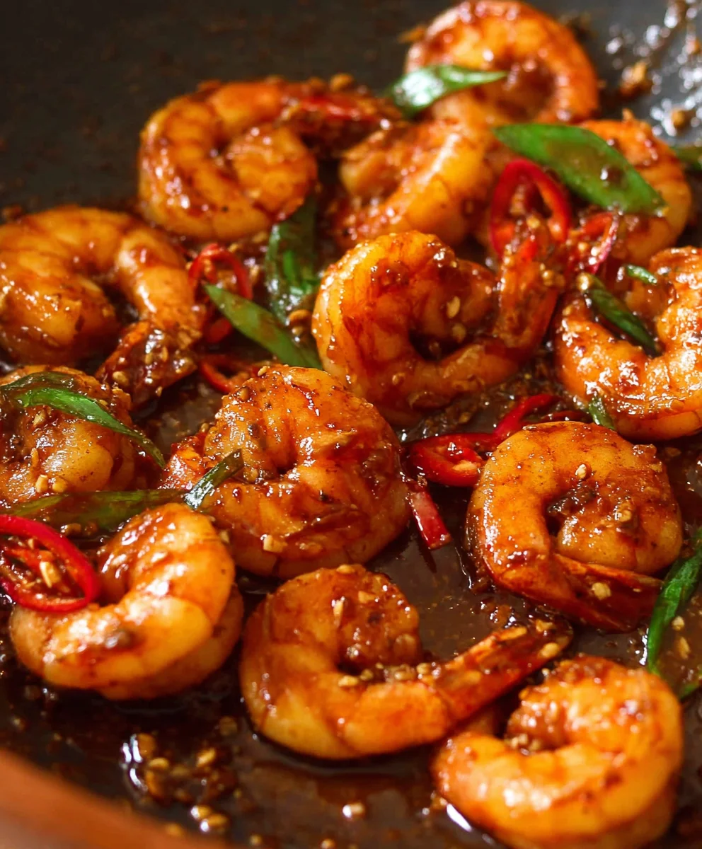 Spicy Chilli Garlic Prawns - Quick & Easy Recipe