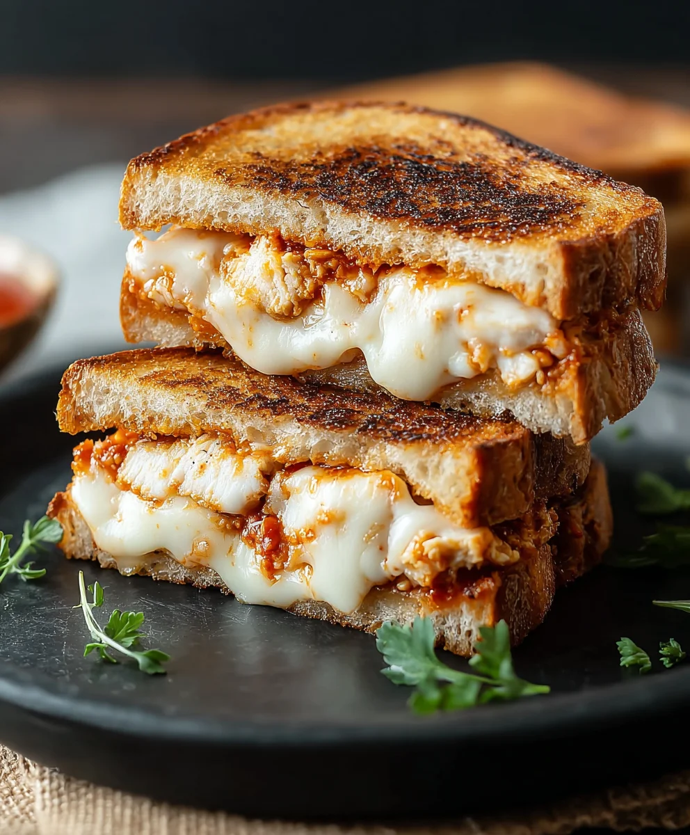 Lazy Chicken Parmesan Grilled Cheese-Easy Dinner