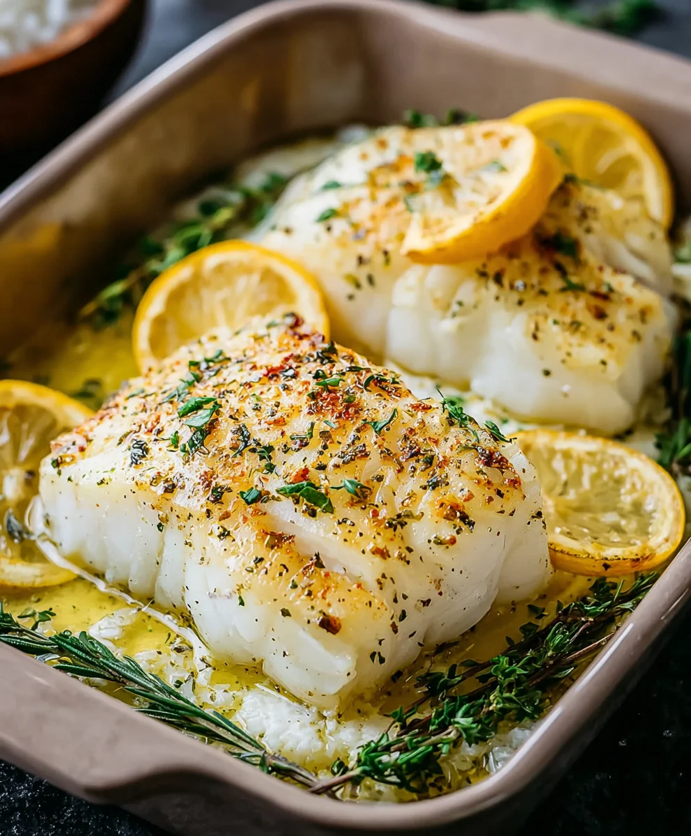 Lemon Garlic Butter Baked Cod - Easy & Flavorful