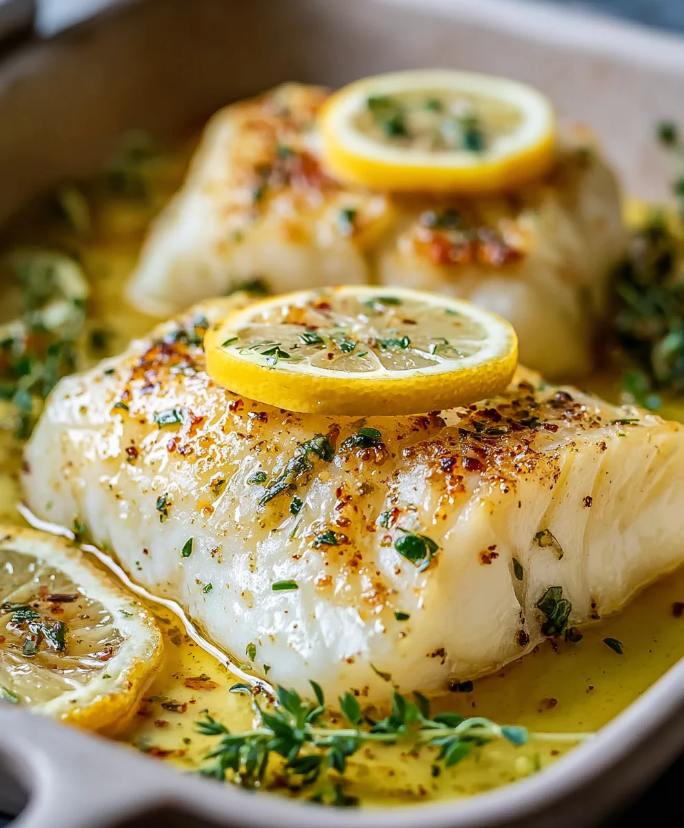 Lemon Garlic Butter Baked Cod - Easy & Flavorful