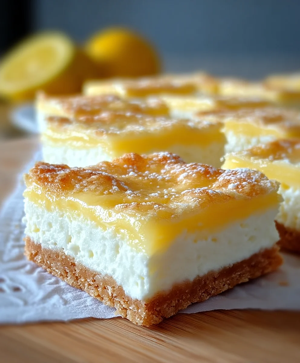 Easy Lemon Cream Cheese Squares- Zesty & Delicious