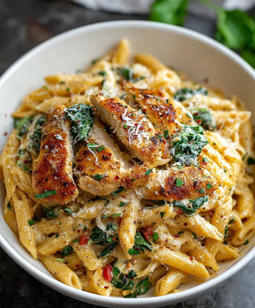 Healthy Garlic Parmesan Chicken Pasta Recipe