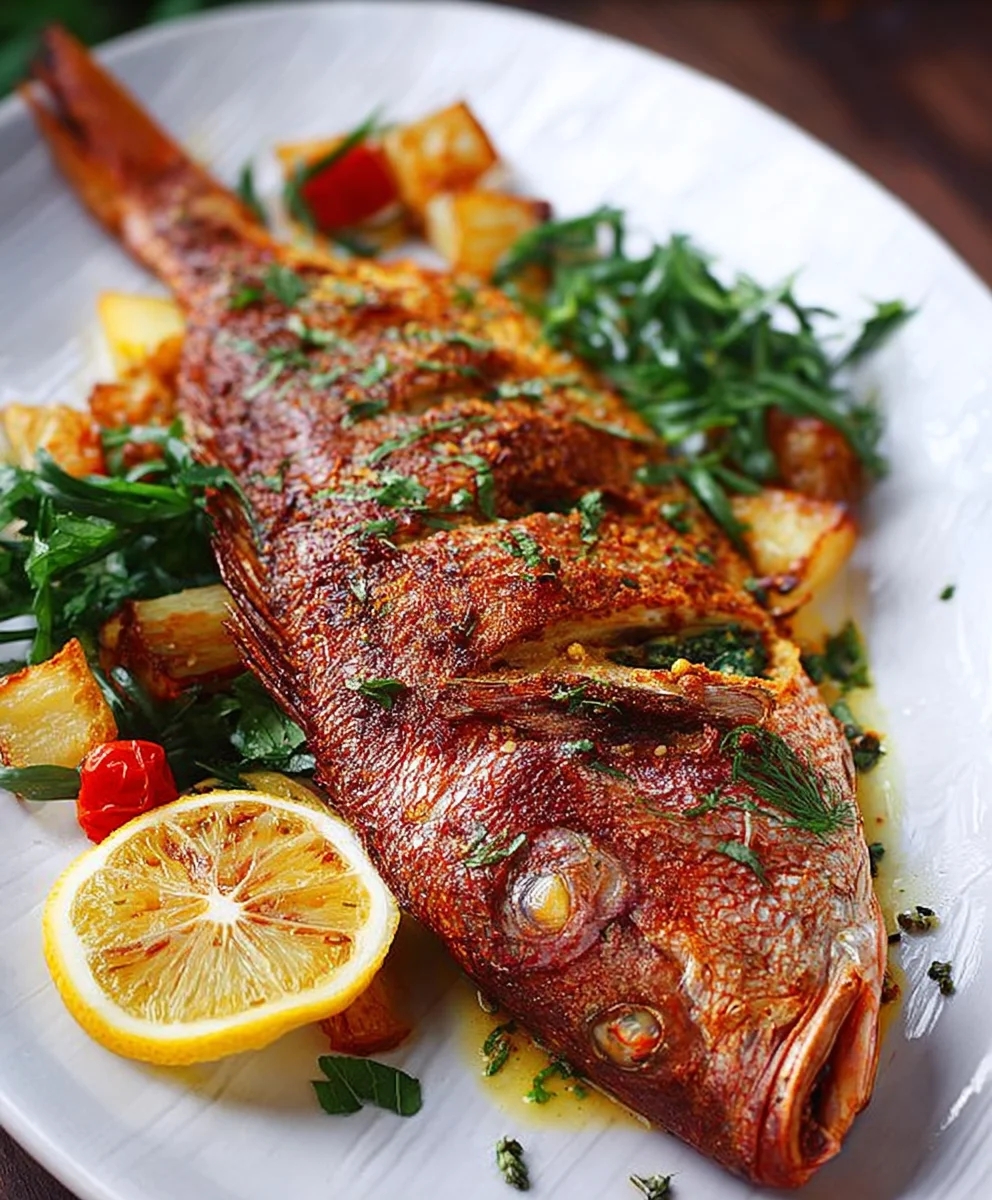 Easy Oven Baked Whole Snapper Recipe