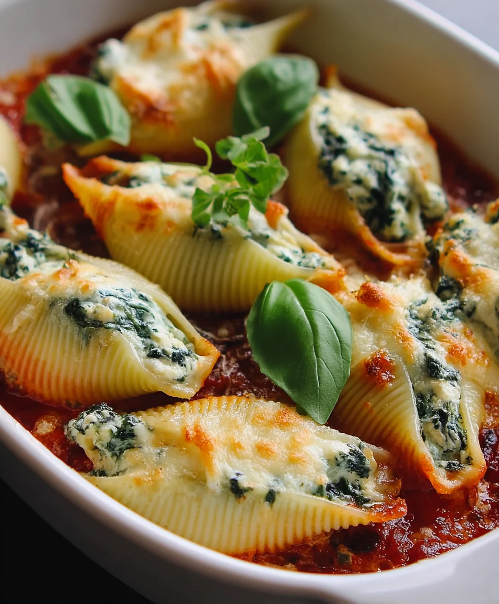 Easy Spinach Ricotta Stuffed Shells Recipe