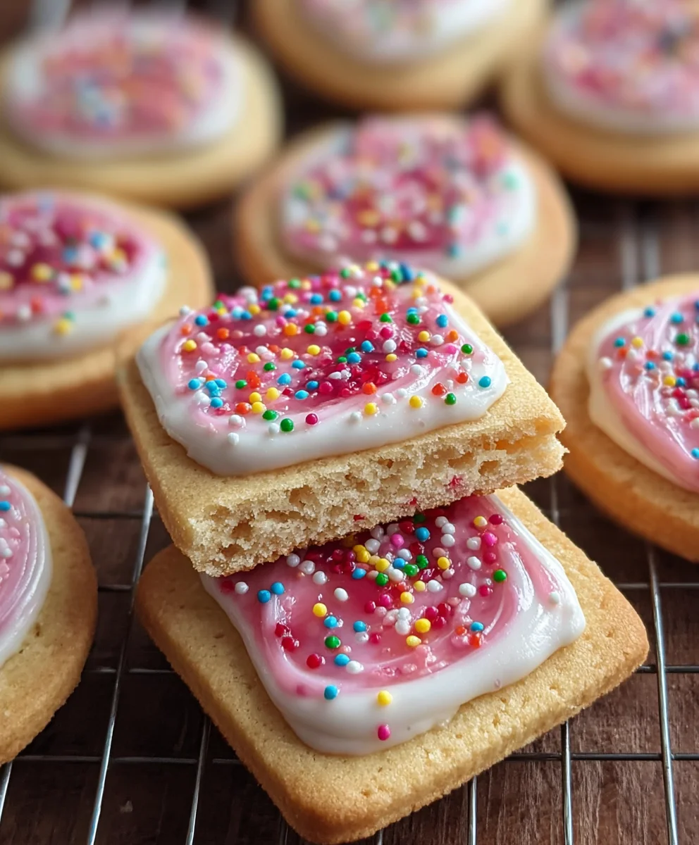 Frosted Pop-Tart Cookies - Easy Homemade Treat