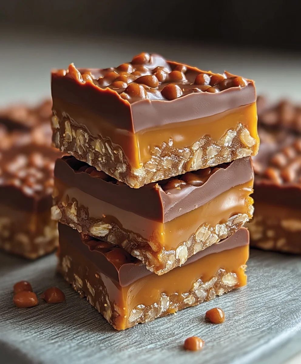 Caramel Fudge Crunch Bars-Sweet Indulgence