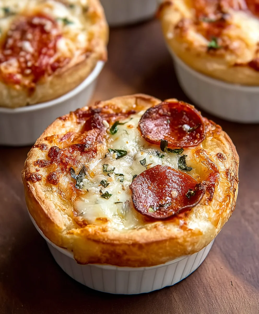 Mini Beef Pizza Pot Pies-Easy Crowd Pleaser