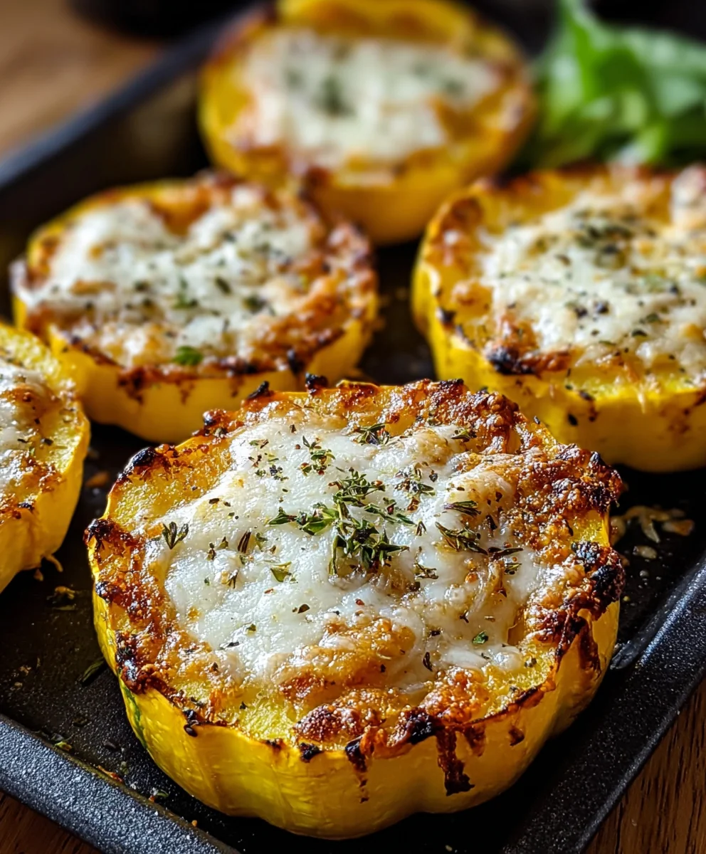 Cheesy Baked Squash Rounds - Easy Veggie Side Dish