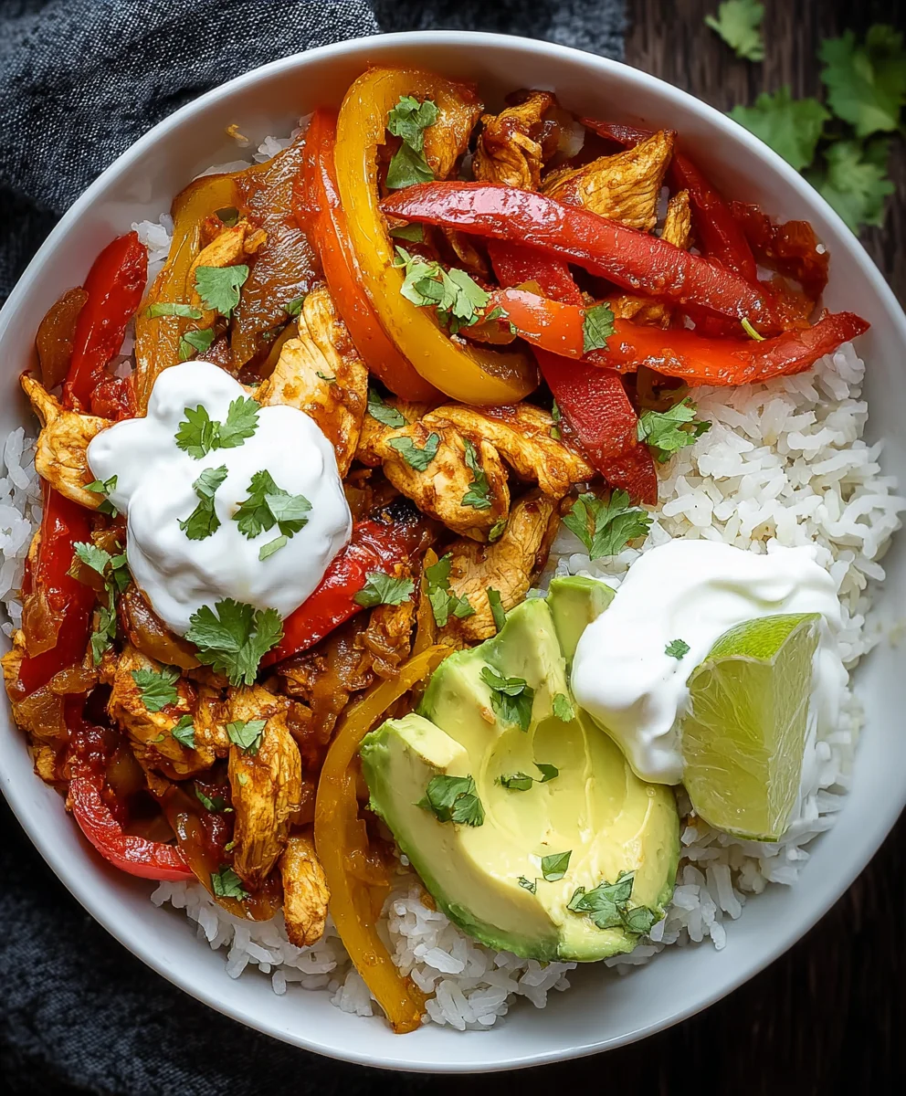 Easy Chicken Fajita Bowl Recipe- Delicious & Quick Dinner