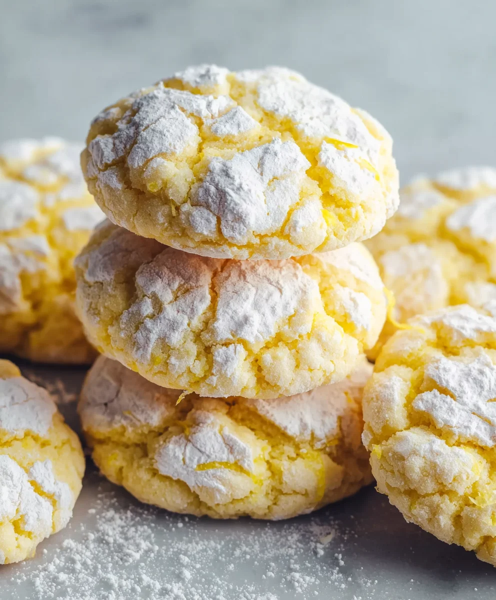 Easy Lemon Crinkle Cookies-Sweet Citrus Delight
