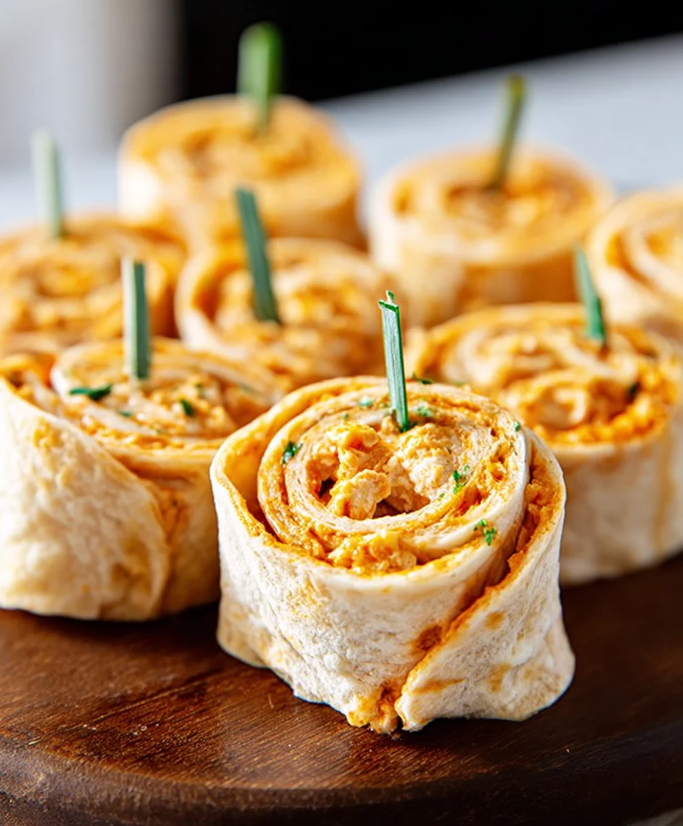 Spicy Buffalo Chicken Tortilla Pinwheels Quick Bites