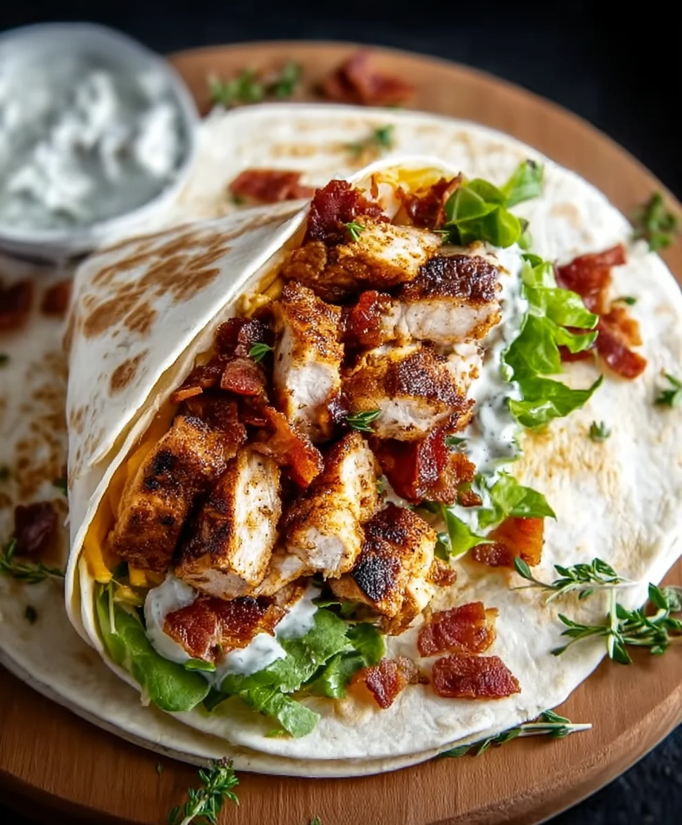 Crispy Chicken Beef Beef Bacon Ranch Wrap Recipe