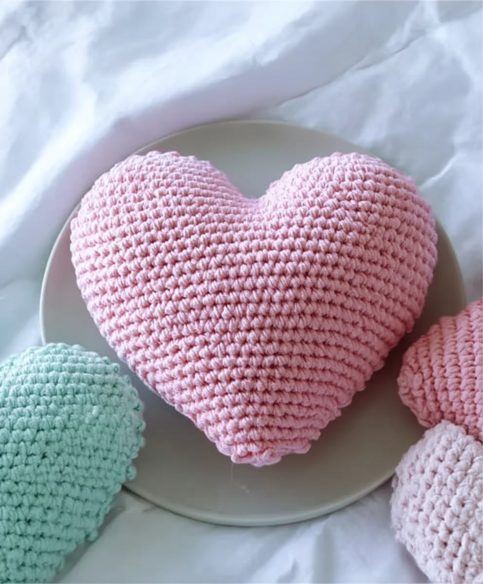 Candy Heart Pillow Crochet Pattern - Vnon-alcoholic alentine's Day Craft